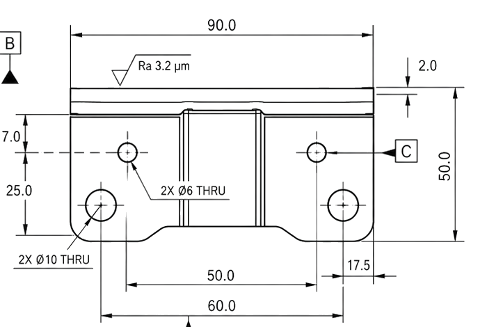 DWG drawing preview for Bracket-BX198