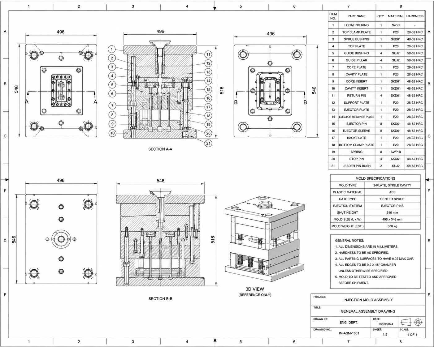 Expanding an AI Quoting Solution into a Broader Platform for Mold Components supporting reference image